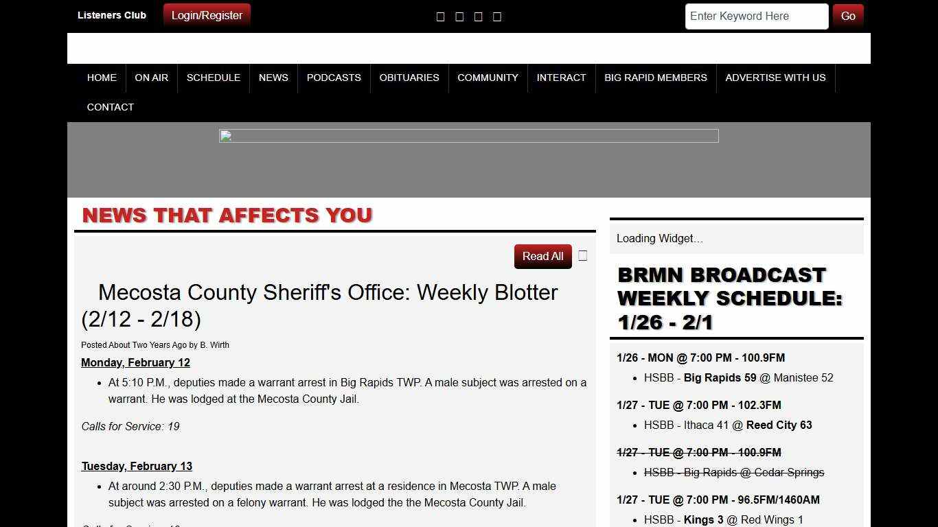 Mecosta County Sheriff's Office: Weekly Blotter (2/12 - 2/18)